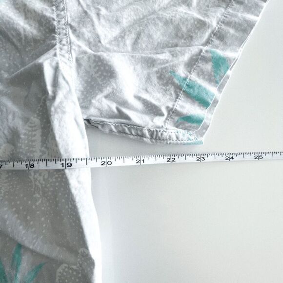 Quiksilver Mens Modern Fit Shirt Button Down Short Sleeve Floral Blue Gray Sz M - Picture 6 of 7